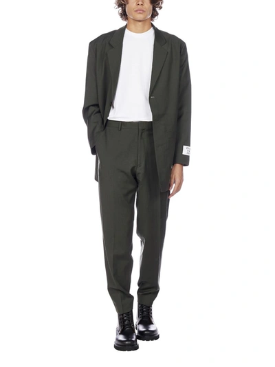 Shop Etudes Studio Etudes Revolte Tapered Trousers In Green