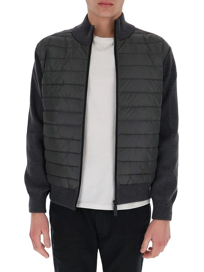 Shop Canada Goose Hybridge Knit Jacket In Grey