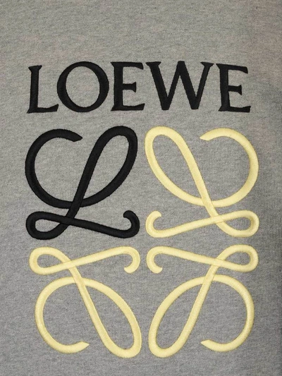 Shop Loewe Anagram Crewneck Sweatshirt In Grey