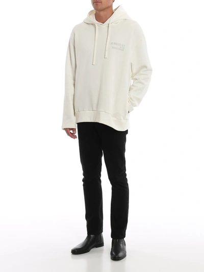 Shop Ih Nom Uh Nit Drawstring Hoodie In White