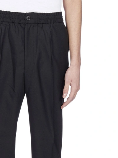 Shop Ami Alexandre Mattiussi Ami Cropped Tailored Trousers In Black