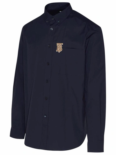 Shop Burberry Camicia Caddington Blu In Navy