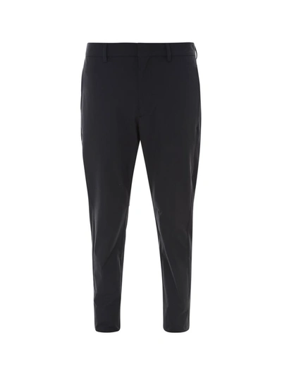 Shop Prada Techno Jersey Trousers In Black