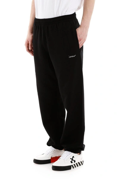 Shop Off-white Jogger Pants In Black White