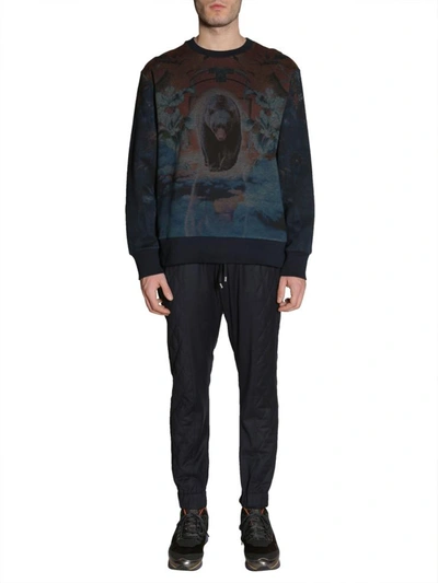 Shop Etro Round Collar Sweatshirt In Blue