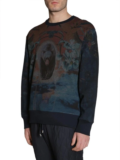 Shop Etro Round Collar Sweatshirt In Blue