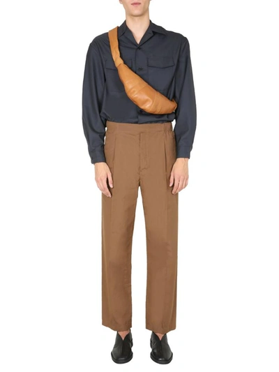 Shop Lemaire Pants With Coulisse In Brown