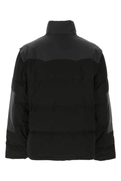 Shop Gucci Detachable Sleeve Down Jacket In Black