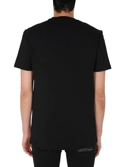 Shop Moschino Round Neck T-shirt In Black