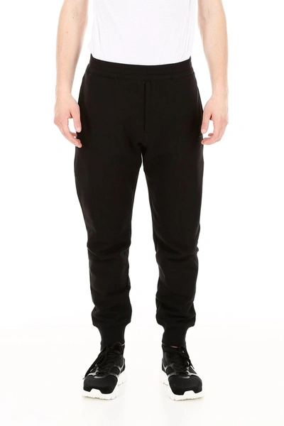 Shop Alexander Mcqueen Joggers With Skull Embroidery In Deep Black