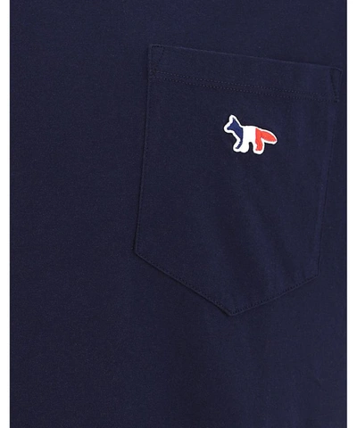 Shop Maison Kitsuné "tricolor Fox" T-shirt In Blue
