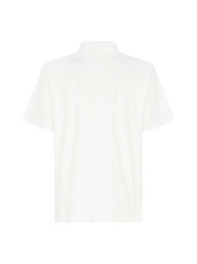 Shop Dior Homme Oblique Polo Shirt In White