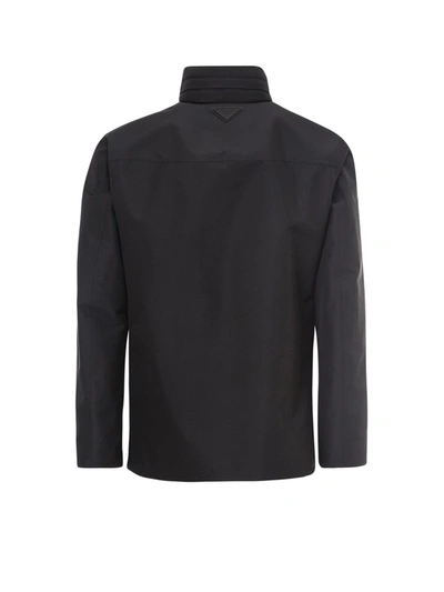 Shop Prada Chest Pocket Blouson Jacket In Black