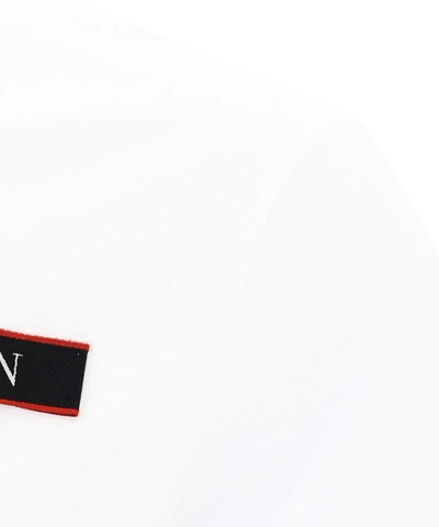 Shop Alexander Mcqueen "tape Logo" T-shirt In White