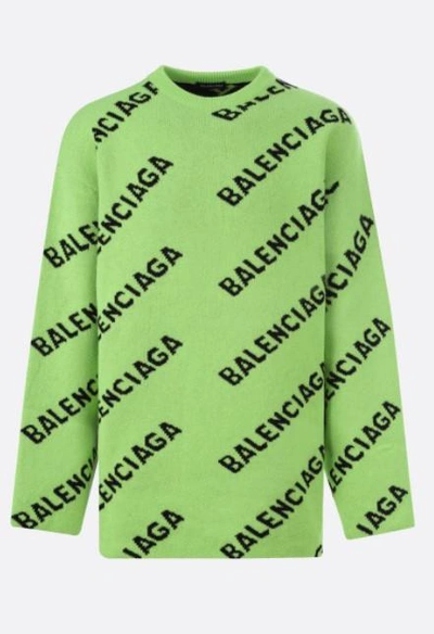 Shop Balenciaga Sweaters In Verde