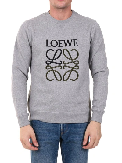 Shop Loewe Anagram Sweatshirt Gray In Grey
