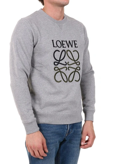 Shop Loewe Anagram Sweatshirt Gray In Grey