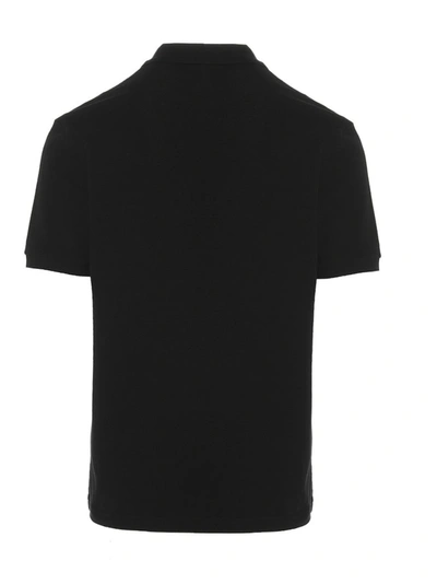Shop Moschino Double Question Mark Polo Shirt In Black