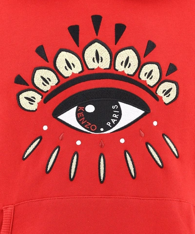 Shop Kenzo Multi Eye Hoodie In Red