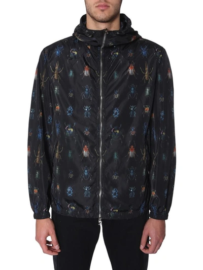 Shop Alexander Mcqueen Wind Jacket With Hood In Black