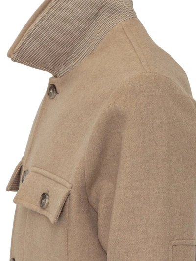 Shop Nanushka Pax Buttoned Jacket In Beige