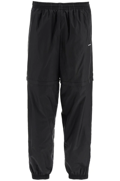 Balenciaga Zip-leg Technical-shell Track Pants In Black