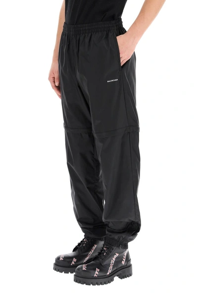 Shop Balenciaga Zipped Tracksuit Trousers In Black