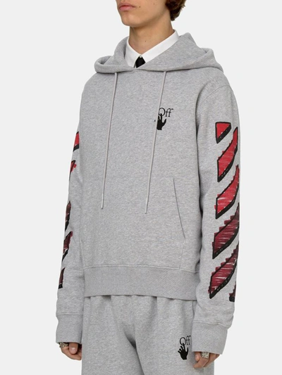 Shop Off-white Marker Hoodie Gray In Grey