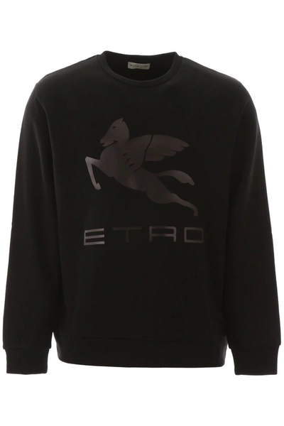 Shop Etro Pegasus Logo Sweatshirt In Nero