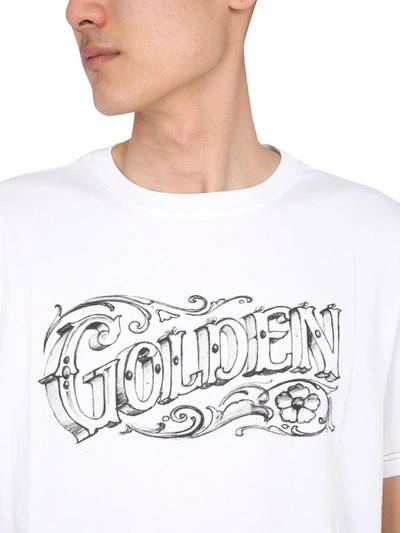 Shop Golden Goose "adamo" T-shirt In White