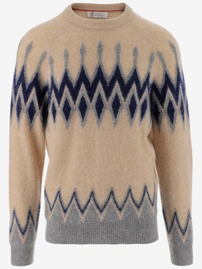 Shop Brunello Cucinelli Sweaters In Beige
