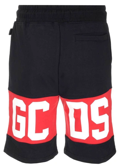Shop Gcds Logo Band Track Shorts In Black
