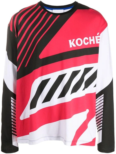 Shop Koché T-shirts And Polos In Rosso