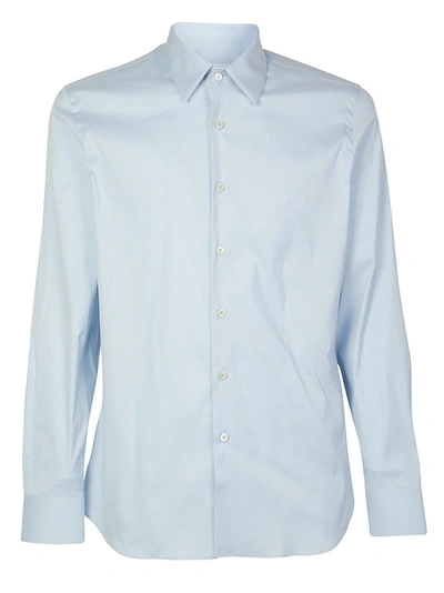 Shop Prada Tailored Shirt In Blue