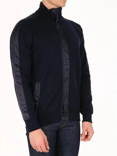 Shop Dior Oblique High Neck Sweater In Blue