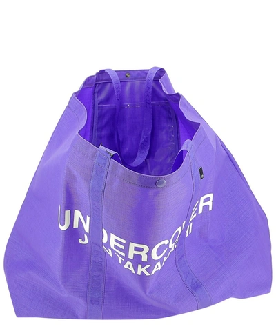 Shop Undercover Logo Print Large Tote Bag In Purple