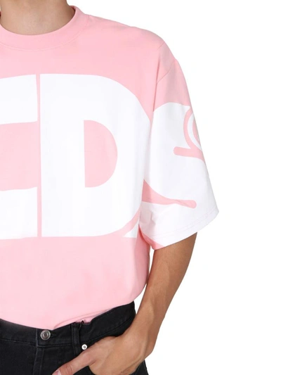 Shop Gcds Crew Neck T-shirt In Pink