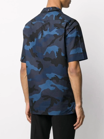 Shop Valentino Shirts In Blu