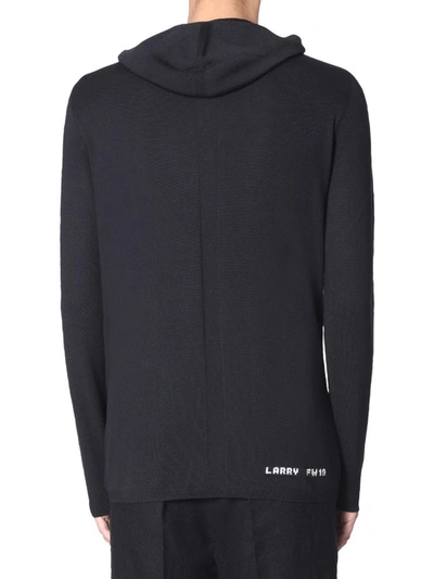 Shop Rick Owens Hooded Sweater In Black