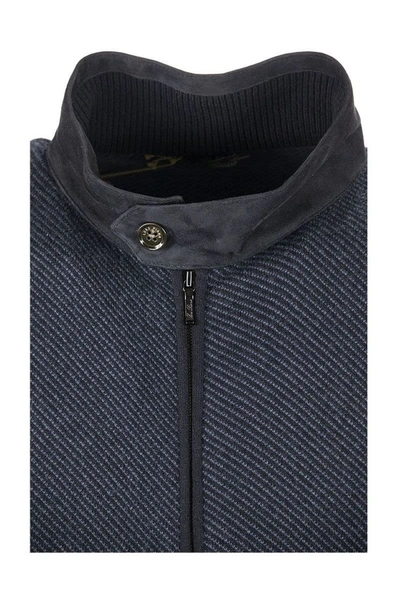 Shop Loro Piana Bomber Roadster Navy/nightly In Blue Navy