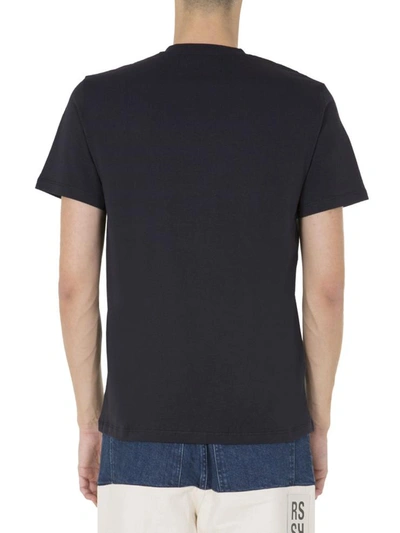 Shop Raf Simons Round Neck T-shirt In Blue