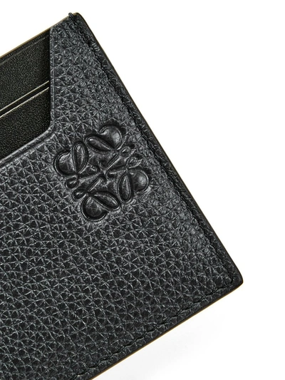 Shop Loewe Embossed Anagram Card Holder In Black