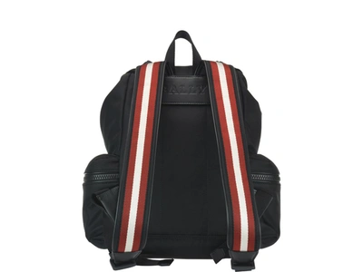 Shop Bally Crew Logo Tag Backpack In Black