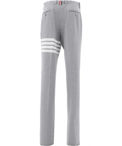 Shop Thom Browne "4-bar" Chino Pants In Grey
