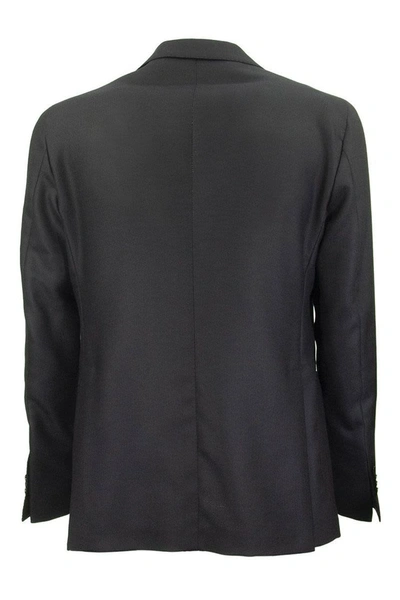 Shop Tagliatore Blazer Jacket In Blue