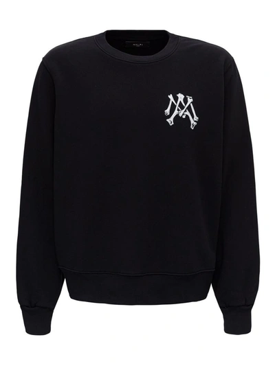Shop Amiri Sweatshirt With Bones Logo In Black