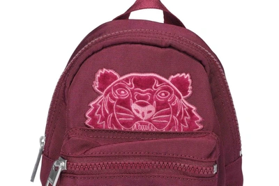 Shop Kenzo Mini Kampus Tiger Embroidered Backpack In Red