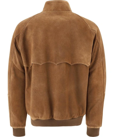 Baracuta Brown Leather Outerwear Jacket In Brown