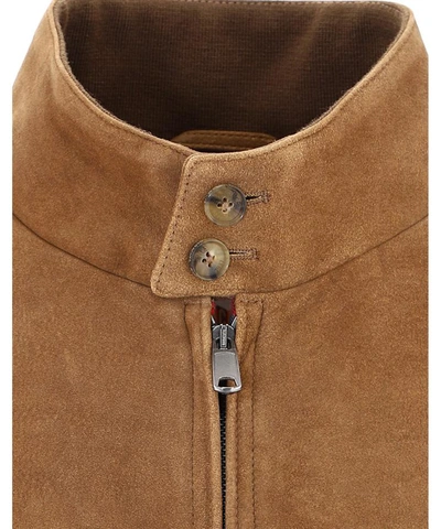 Baracuta Brown Leather Outerwear Jacket In Brown