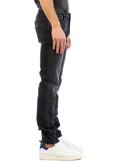 Shop Dolce & Gabbana Jeans Skinny Stretch In Black